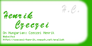 henrik czeczei business card